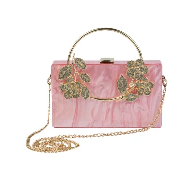 Bling Acrylic Clutch-Pink